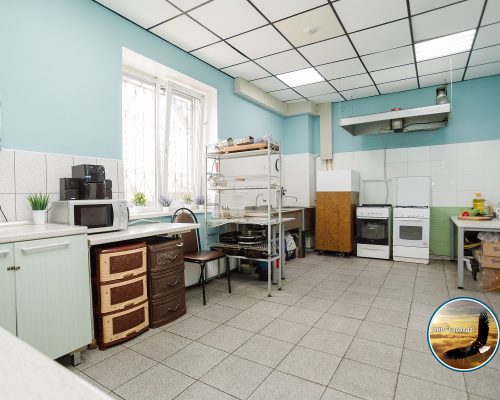 Кухня центра. Оборудование для приготовления пищи
